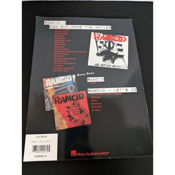 Rancid And Out Come the Wolves Sheet Music Guitar Tablature - Picture 3 of 4